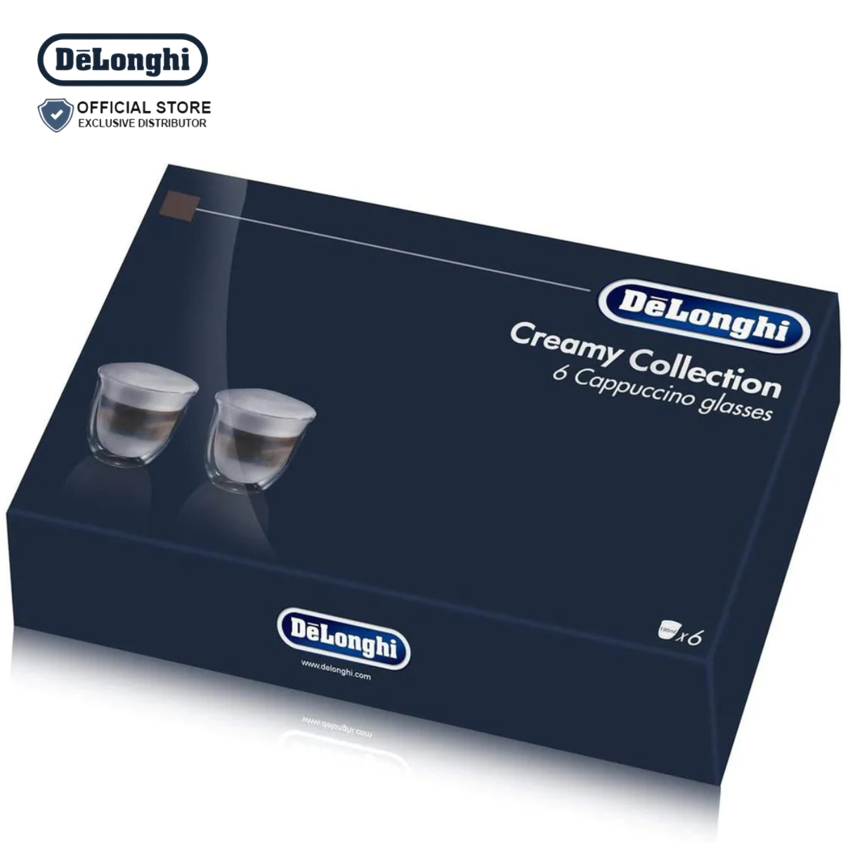 Cappuccino Creamy Collection Glasses 6oz Set of 6 - DLSC301