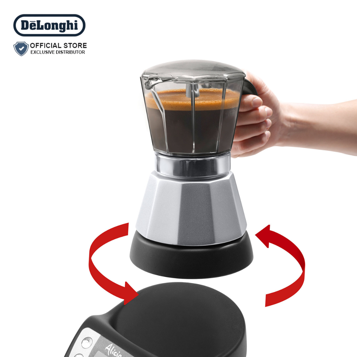 DeLonghi Coffee Maker Alicia Plus Moka Pot Coffee Maker - EMKP63